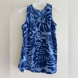 Manuhealii Navy and Light Blue Top